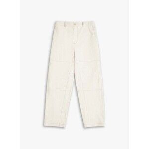 Gentle Herd Men's Stitched Tapered 100% Cotton Trousers Off White NWT Size Large